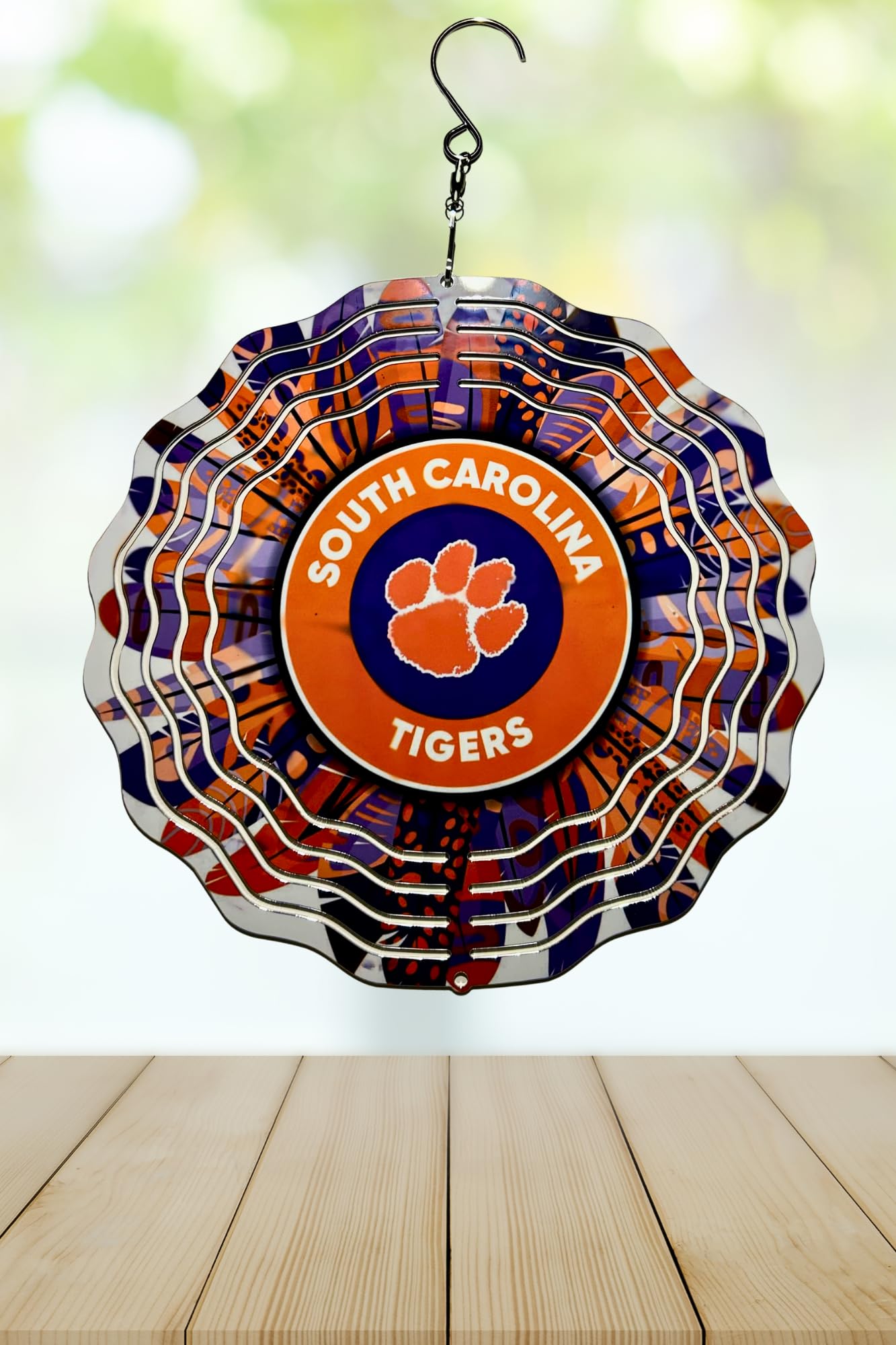 8-Inch Sports Wind Spinner, Tiger Paw Wind Spinner, Indoor Outdoor Metal Garden Decor with 3D Motion Effect