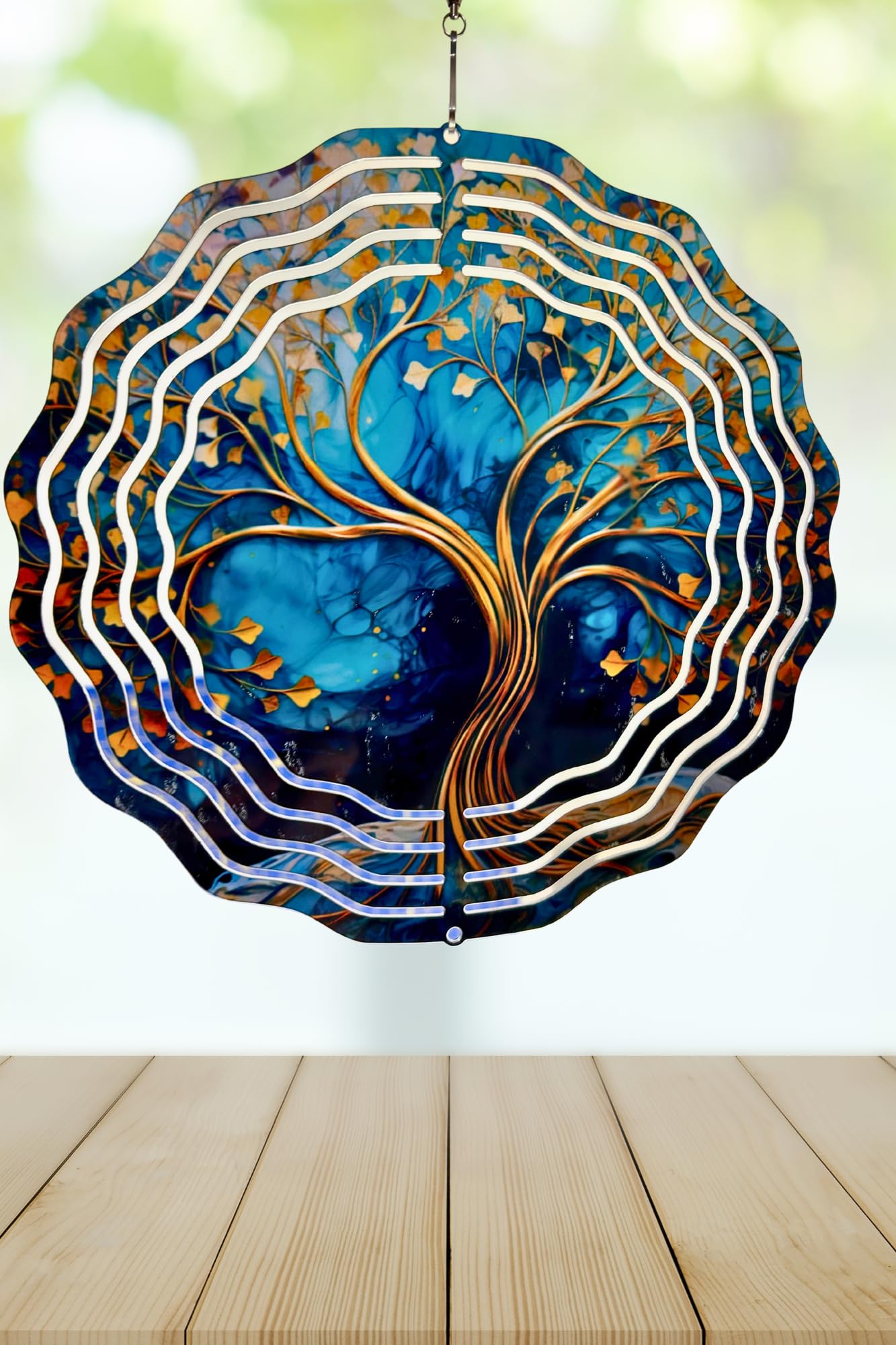 3D Wind Spinner, 8" Tree of Life Wind Spinner, Colorful Metal Garden Art,Garden Decor, Yard Decor, Outdoor Spinner