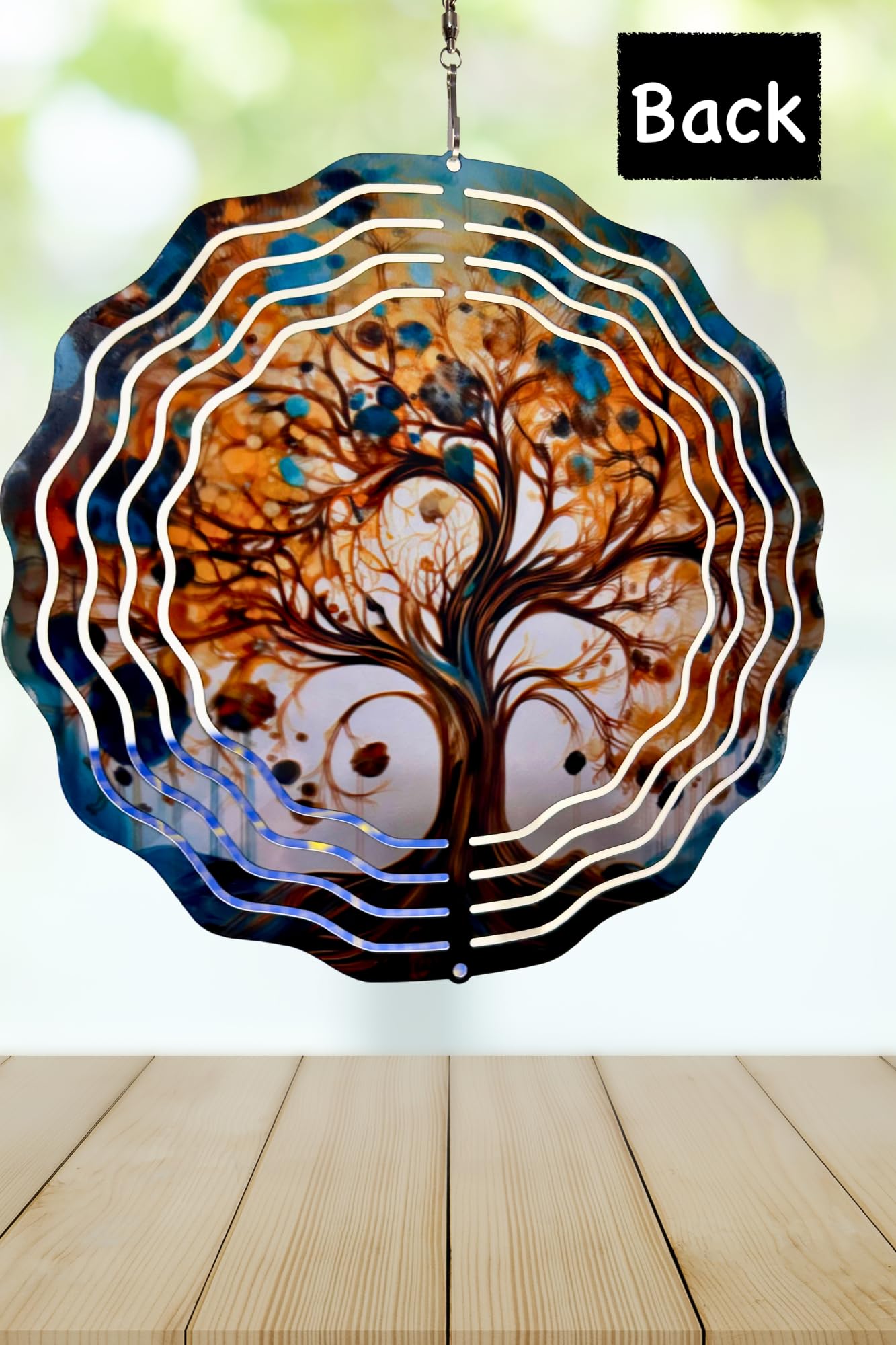 3D Wind Spinner, 8" Tree of Life Wind Spinner, Colorful Metal Garden Art,Garden Decor, Yard Decor, Outdoor Spinner