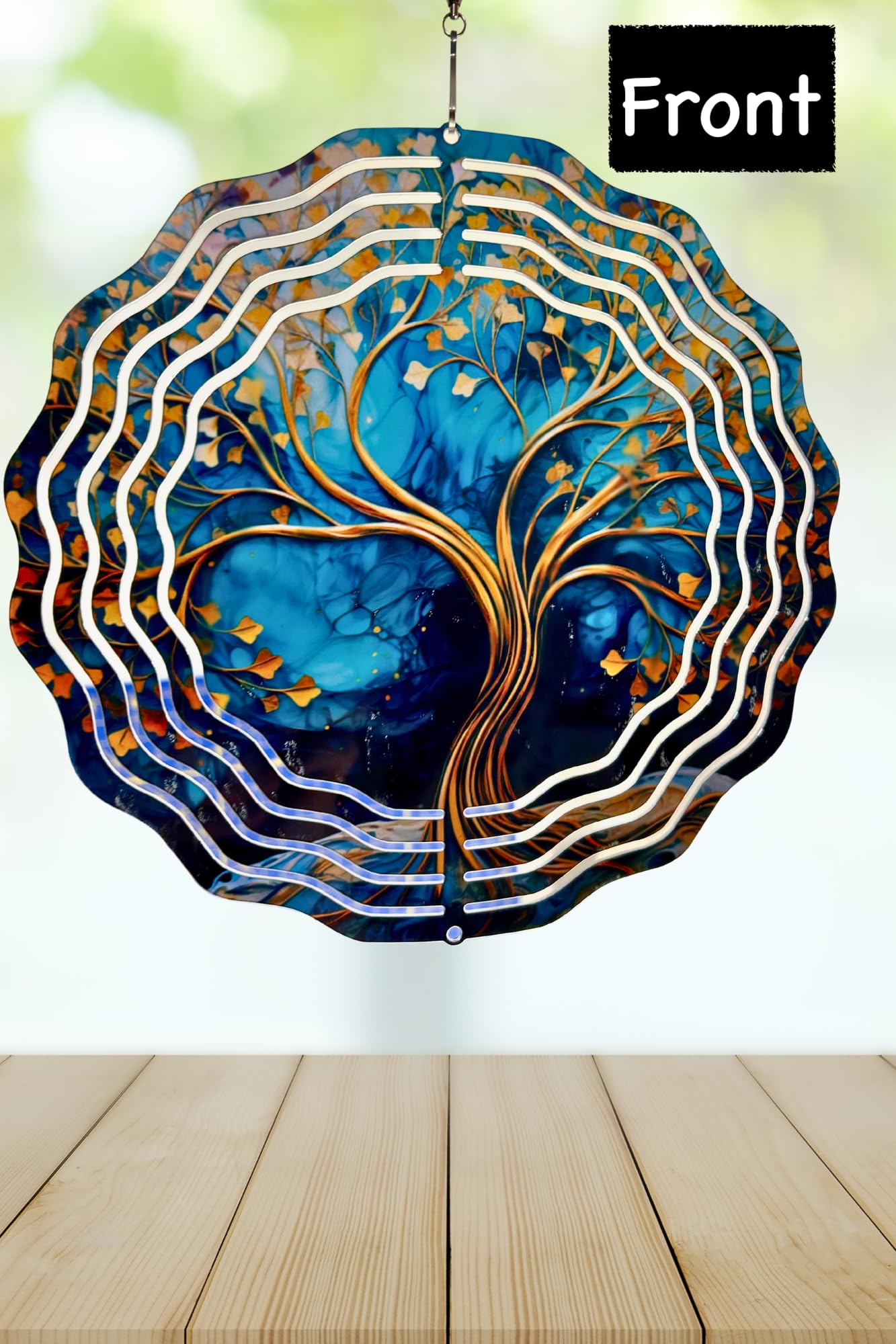 3D Wind Spinner, 8" Tree of Life Wind Spinner, Colorful Metal Garden Art,Garden Decor, Yard Decor, Outdoor Spinner