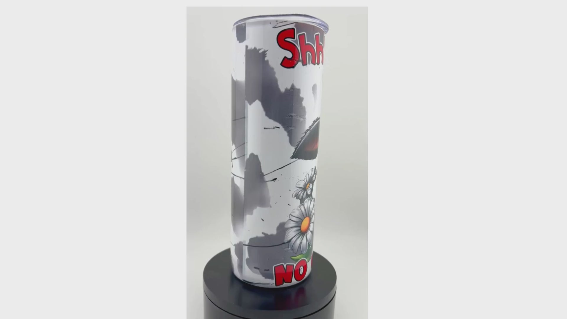 20 oz. Stainless Steel Tumbler with Sarcastic Cow No One Cares, Lid & Straw included