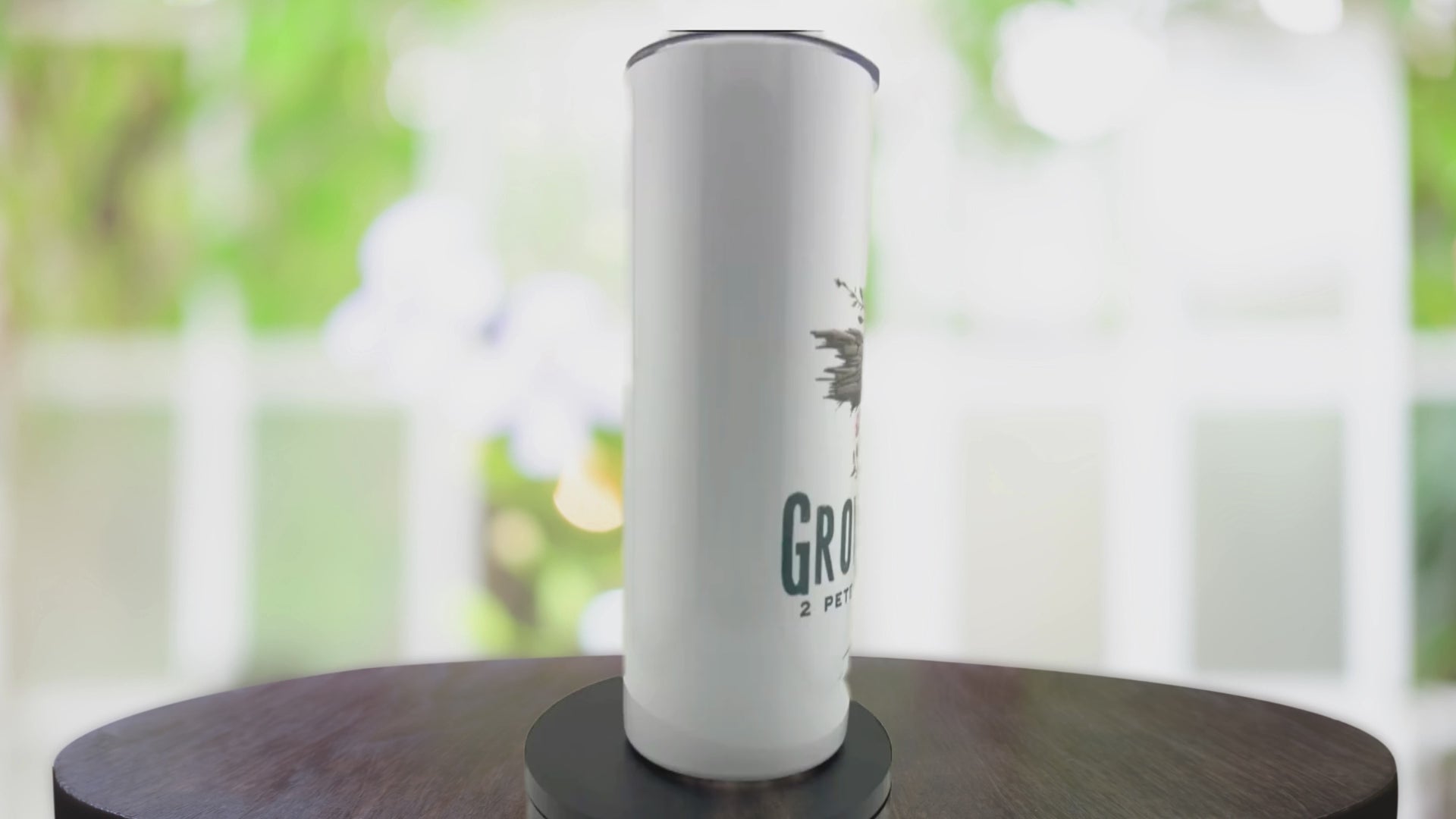 Grow in Grace Religious 20 oz Stainless Steel Tumbler with Lid and Straw, White Floral Cross Design